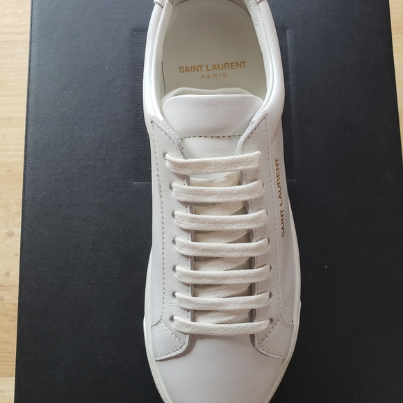 Saint Laurent Andy Low Top Logo SL Lace Up Sneakers - Picture 8 of 8